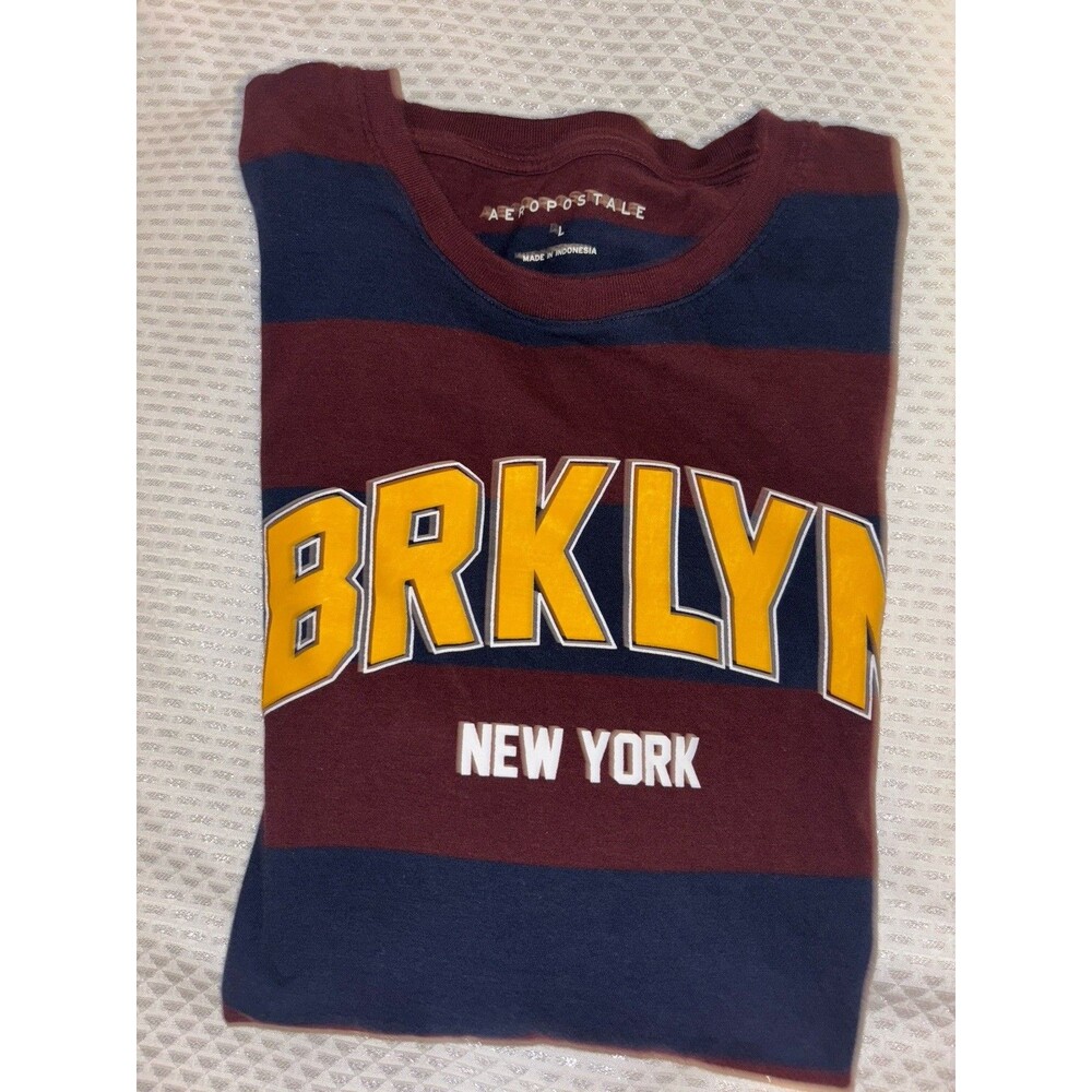 Aéropostale BRKLYN New York Men’s Striped Pullover Crewneck Sweater L